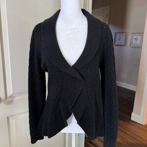 Charter Club Cashmere Cardigan in Black, Size Medium